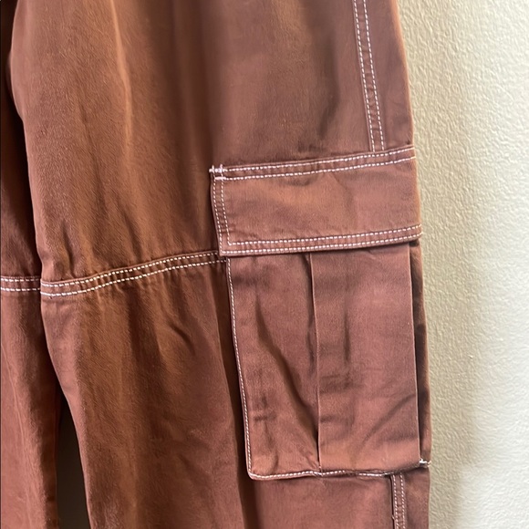Wild Fable Brown Pants with Contrast Stitching - Picture 5 of 9